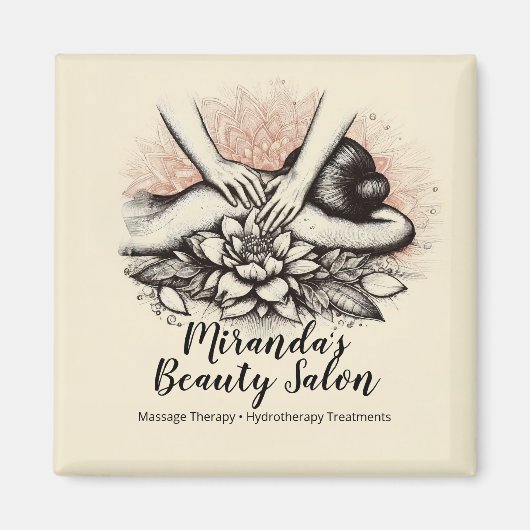 Massagetherapie Healing Hands Energy Spa Wellness Magneet (Voorkant)