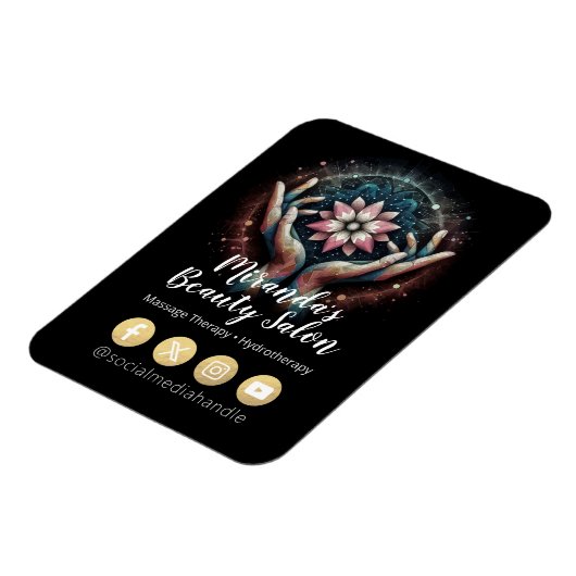 Massagetherapie Healing Hands Energy Spa Wellness Magneet (Linkerzijde)