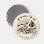 Massagetherapie Healing Hands Energy Spa Wellness Magneet (Voorkant / Achterkant)