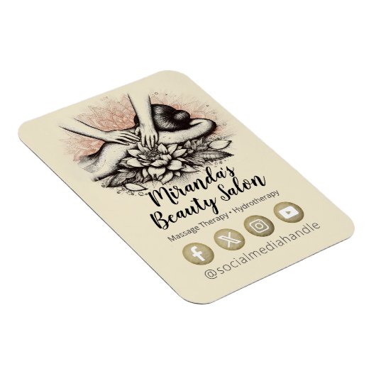 Massagetherapie Healing Hands Energy Spa Wellness Magneet (Rechterzijde)