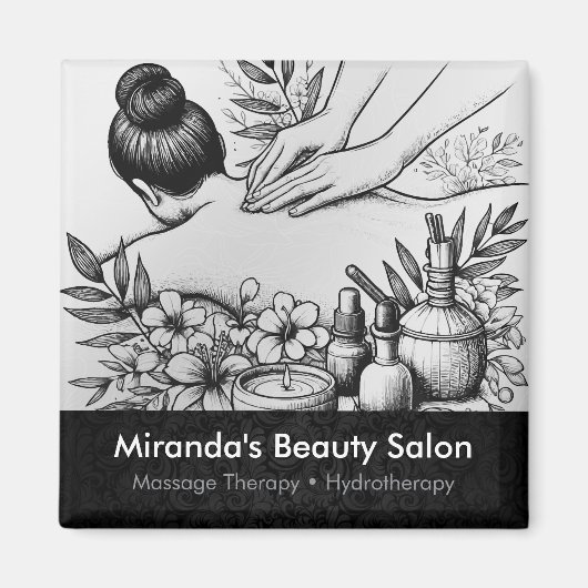 Massagetherapie Healing Hands Energy Spa Wellness Magneet (Voorkant)