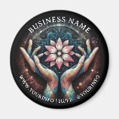 Massagetherapie Healing Hands Energy Spa Wellness Magneet (Voorkant)