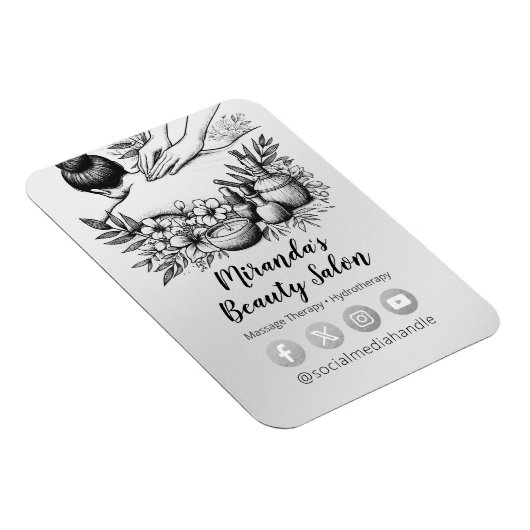 Massagetherapie Healing Hands Energy Spa Wellness Magneet (Rechterzijde)