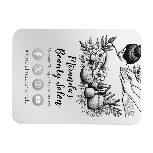 Massagetherapie Healing Hands Energy Spa Wellness Magneet (Horizontaal)