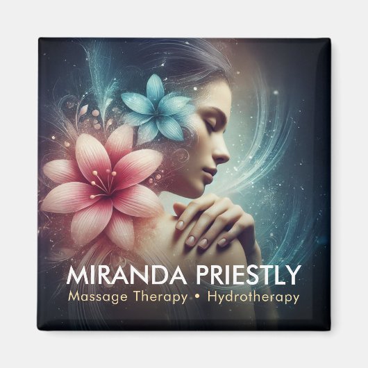 Massagetherapie Healing Hands Energy Spa Wellness Magneet (Voorkant)