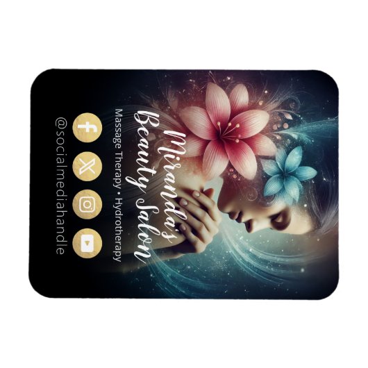 Massagetherapie Healing Hands Energy Spa Wellness Magneet (Horizontaal)