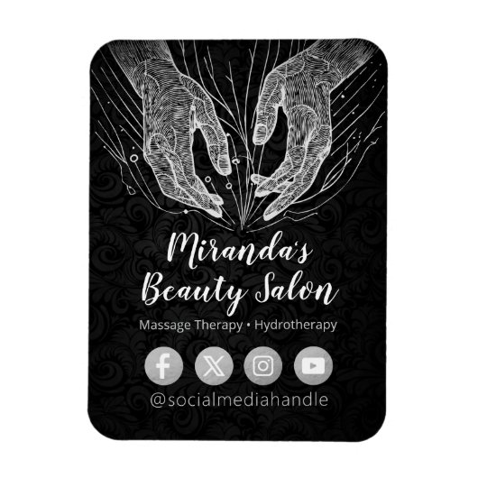 Massagetherapie Healing Hands Energy Spa Wellness Magneet (Verticaal)