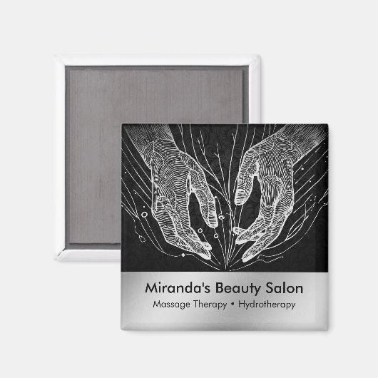 Massagetherapie Healing Hands Energy Spa Wellness Magneet (Voorkant / Achterkant)