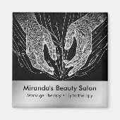 Massagetherapie Healing Hands Energy Spa Wellness Magneet (Voorkant)