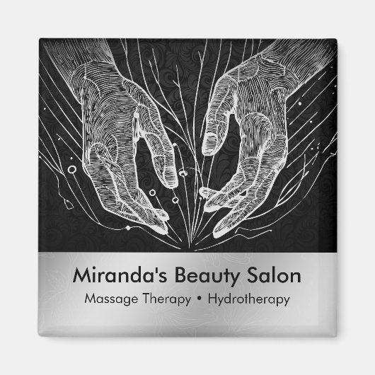 Massagetherapie Healing Hands Energy Spa Wellness Magneet (Voorkant)