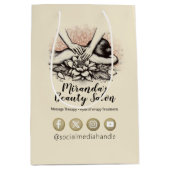 Massagetherapie Healing Hands Energy Spa Wellness Medium Cadeauzakje (Voorkant)