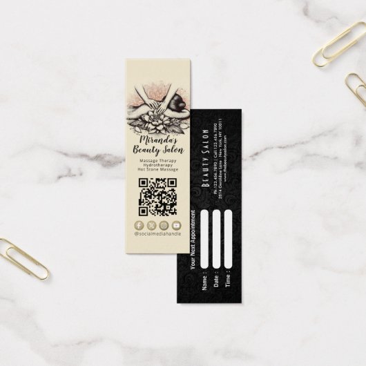 Massagetherapie Healing Hands Energy Spa Wellness Mini Visitekaartjes (Kantoor)