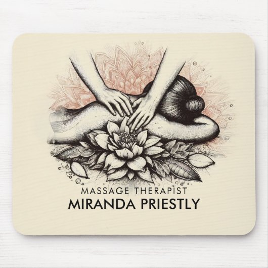 Massagetherapie Healing Hands Energy Spa Wellness Muismat (Voorkant)