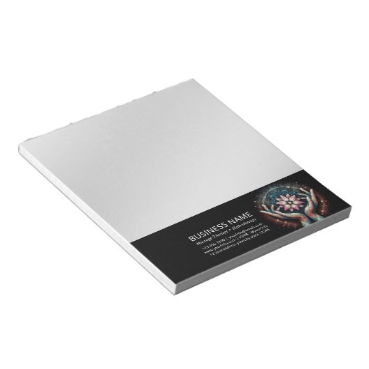 Massagetherapie Healing Hands Energy Spa Wellness Notitieblok (Schuin)