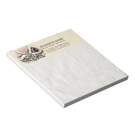 Massagetherapie Healing Hands Energy Spa Wellness Notitieblok (Schuin)