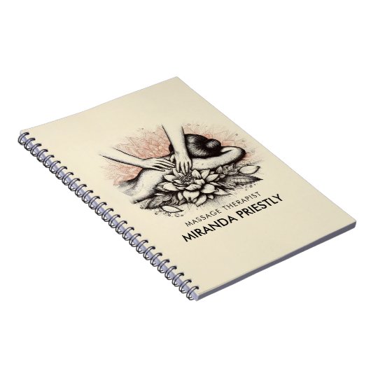 Massagetherapie Healing Hands Energy Spa Wellness Notitieboek (Rechterzijde)