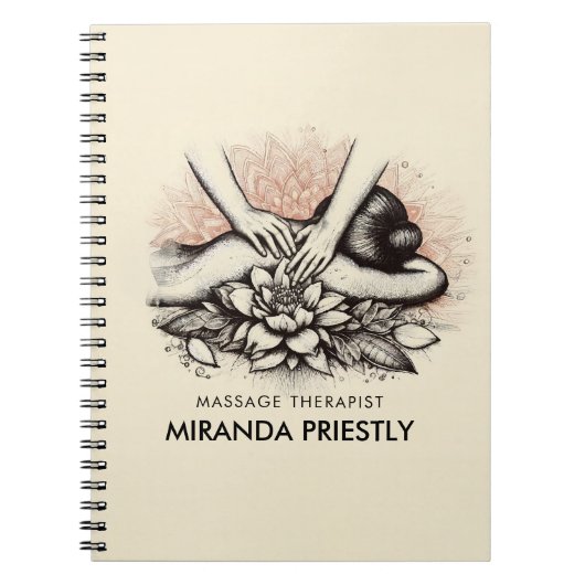 Massagetherapie Healing Hands Energy Spa Wellness Notitieboek (Voorkant)