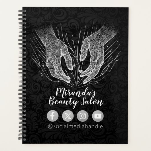 Massagetherapie Healing Hands Energy Spa Wellness Planner (Voorkant)