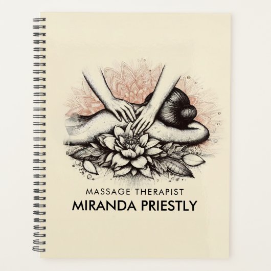 Massagetherapie Healing Hands Energy Spa Wellness Planner (Voorkant)
