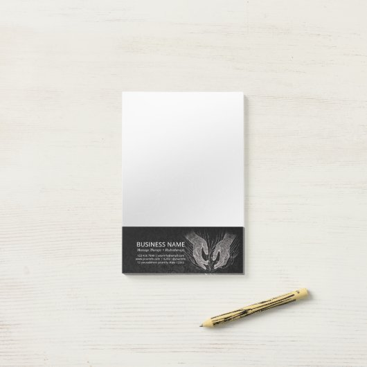 Massagetherapie Healing Hands Energy Spa Wellness Post-it® Notes (Op bureau)