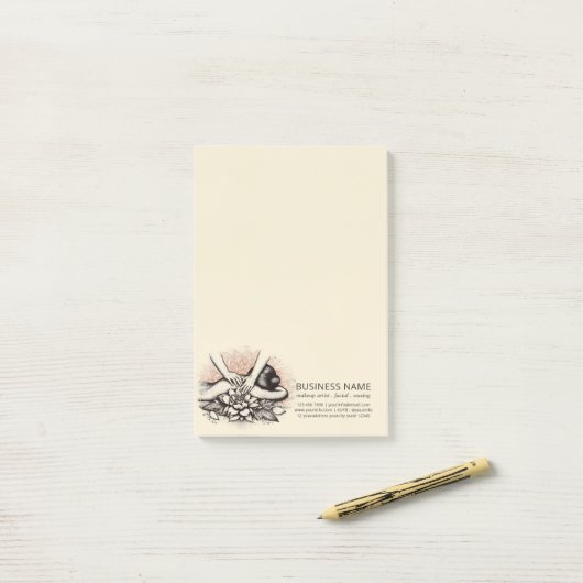 Massagetherapie Healing Hands Energy Spa Wellness Post-it® Notes (Op bureau)