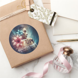 Massagetherapie Healing Hands Energy Spa Wellness Ronde Sticker