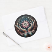 Massagetherapie Healing Hands Energy Spa Wellness Ronde Sticker (Envelop)