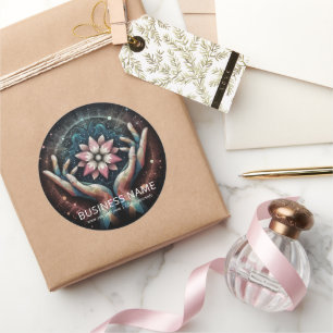 Massagetherapie Healing Hands Energy Spa Wellness Ronde Sticker