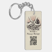 Massagetherapie Healing Hands Energy Spa Wellness Sleutelhanger (Voorkant Links)