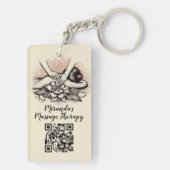 Massagetherapie Healing Hands Energy Spa Wellness Sleutelhanger (achterkant)