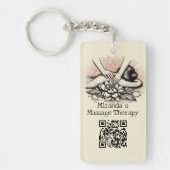 Massagetherapie Healing Hands Energy Spa Wellness Sleutelhanger (Voorkant)