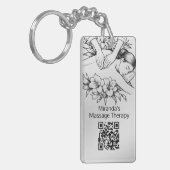 Massagetherapie Healing Hands Energy Spa Wellness Sleutelhanger (Voorkant Links)