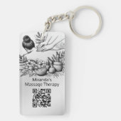 Massagetherapie Healing Hands Energy Spa Wellness Sleutelhanger (achterkant)
