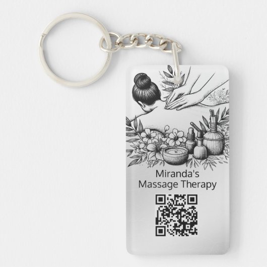 Massagetherapie Healing Hands Energy Spa Wellness Sleutelhanger (Voorkant)