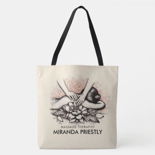 Massagetherapie Healing Hands Energy Spa Wellness Tote Bag (Voorkant)