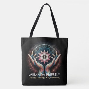 Massagetherapie Healing Hands Energy Spa Wellness Tote Bag