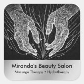 Massagetherapie Healing Hands Energy Spa Wellness Vierkante Sticker (Voorkant)