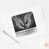 Massagetherapie Healing Hands Energy Spa Wellness Vierkante Sticker (Envelop)