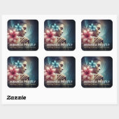 Massagetherapie Healing Hands Energy Spa Wellness Vierkante Sticker (Vel)