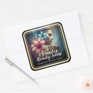 Massagetherapie Healing Hands Energy Spa Wellness Vierkante Sticker