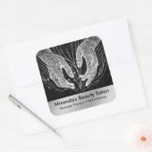 Massagetherapie Healing Hands Energy Spa Wellness Vierkante Sticker (Envelop)