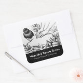 Massagetherapie Healing Hands Energy Spa Wellness Vierkante Sticker (Envelop)