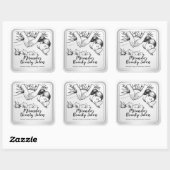 Massagetherapie Healing Hands Energy Spa Wellness Vierkante Sticker (Vel)
