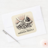 Massagetherapie Healing Hands Energy Spa Wellness Vierkante Sticker (Envelop)