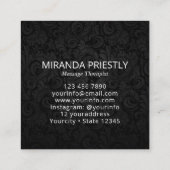 Massagetherapie Healing Hands Energy Spa Wellness Vierkante Visitekaartje (Achterkant)