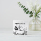 Massagetherapie Healing Hands Energy Spa Wellness Vierkante Visitekaartje (Staand voorkant)