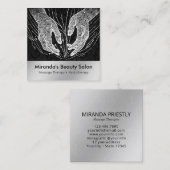 Massagetherapie Healing Hands Energy Spa Wellness Vierkante Visitekaartje (Voorkant / Achterkant)