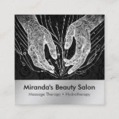 Massagetherapie Healing Hands Energy Spa Wellness Vierkante Visitekaartje (Voorkant)