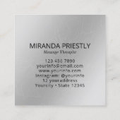 Massagetherapie Healing Hands Energy Spa Wellness Vierkante Visitekaartje (Achterkant)