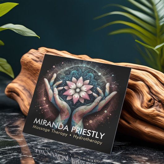 Massagetherapie Healing Hands Energy Spa Wellness Vierkante Visitekaartje